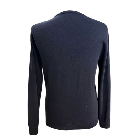 Hart Schaffner Marx Extra Fine Merino Wool Sweater Sz. M Black Pullover - Picture 3 of 7